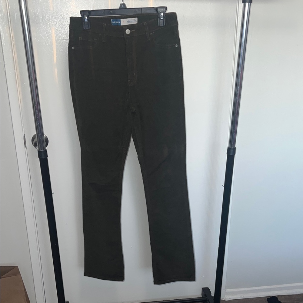 Old Navy Olive Corduroy Boot-Cut Pants